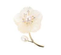 Exquisite Lapel Pin Fashionable Flower Pearl Corsage Chic Female Brooch Mother's Day Decorative and Sturdy