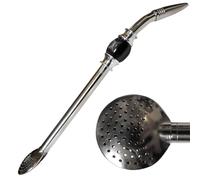 Exquisite Luxury Brazilian Bomba with Black Bead - Bombilla for Yerba Mate