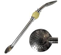 Exquisite Luxury Brazilian Bomba with Gold Bead - Bombilla for Yerba Mate