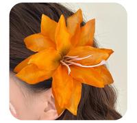 Exquisito accesorio para el pelo de lirio, naranja, diseño moderno y versátil, sabor único, exquisita artesanía, un accesorio de moda para mujeres.