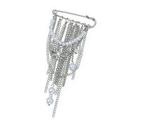 Exquisito broche de aleación ligera con múltiples borlas, perlas cónicas de estrella, ideal para ocasiones elegantes y expresión individual, múltiples borlas, forma de estrella