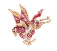 Exquisito broche de caballo decorado con cristales brillantes que muestra la artesanía de bellas artes, elegante pin de caballo elegante, talla única, como se describe