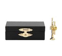 Exquisito Broche para Instrumentos Musicales, 1.7/1/0.9 Pulgada Placa de Oro Premium Trompeta Elegante Forma de Cuerno Francés Broche Broche de Vestido de Mujer con Estuche para Niña Señora(#2)