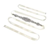 Exquisito Cinturón de Boda con Diamantes de Imitación, Cinta Suave, Accesorio de Ropa Elegante para Novia | Ocasión Formal | Aleación de Poliéster | Longitud de Cuentas de 35 cm.