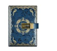 Exquisito cuaderno vintage de PU, tamaño A5, con contraseña, registro privacidad, secreto, papelería oficina, notas viaje, útiles escolares Para Organizar y Tomar Notas(Color 10)