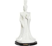 Exquisito diseño de Buda de pie, Adorno Artesanal de cerámica Blanca, Estatua de Buda para decoración Zen, Figura de Buda, Obra de Arte de Escultura de Primera Calidad.