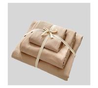 Exquisito Funda Nórdica De Color Liso, Juego Algodón Lavado Suave Y Ligero, Adecuado for Todas Las Estaciones, con Cierre Cremallera Lazos En Esquinas Ropa de cama(Milk Tea,200*230cm-4pcs)