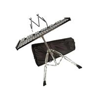 Exquisito instrumento de percusión Glockenspiel de 37 notas con atril hecho de metal y con sonido nítido Carillón Instrumento Percusión