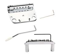 Exquisito juego de cordal de puente de trémolo for guitarra de 6 cuerdas, piezas de repuesto for guitarra, instrumento musical, cromado