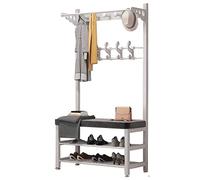 Exquisito perchero nórdico para almacenamiento de zapatos, estante de almacenamiento multifunción para entrada de abrigos, taburete creativo para cambiar zapatos, para el dormitorio del hogar
