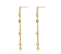 Exquisito temperamento de estrellas y lunares de estrella y luna Pencing Piercing Earng Jewelry Pendientes