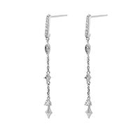 Exquisito temperamento de estrellas y lunares de estrella y luna Pencing Piercing Earng Jewelry Pendientes