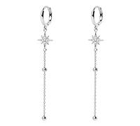Exquisito temperamento de estrellas y lunares de estrella y luna Pencing Piercing Earng Jewelry Pendientes