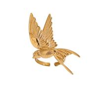 Exquisitos anillos de palomas de la paz que representan esperanzas hechos de acero inoxidable resistente para uso diario y momentos especiales. Anillos de paz elegantes