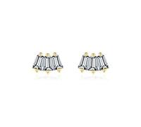 Exquisitos pendientes de pernos geométricos de navidad Cortes de cristal de esmeralda para mujeres joyas