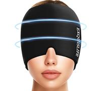 EXQUISLIFE Gorro para aliviar el dolor de cabeza de migraña, envoltura de gel para la cabeza, terapia de frío y calor, máscara para dolor de cabeza para sinusitis, ojos hinchados, alivio de tensión y