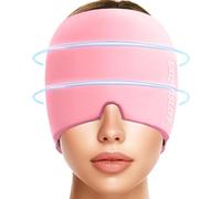EXQUISLIFE Gorro para aliviar el dolor de cabeza de migraña, envoltura de gel para la cabeza, terapia de frío y calor, máscara para dolor de cabeza para sinusitis, ojos hinchados, alivio de tensión y