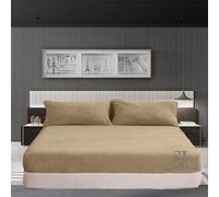 EXQUIZIT HOME® Sábana bajera ajustable de forro polar Teddy extraprofunda de 30 cm - Sábana de cama de forro polar Teddy súper suave, cálida y acogedora - Ropa de cama térmica ultrasuave para invierno