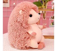 EXQULEG Erizo de peluche, suave y lavable, peluche de erizo, regalo para niños, niñas y niños (rosa, 23 cm)