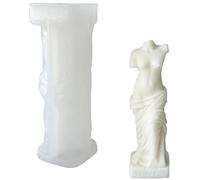 EXQULEG Molde de silicona para velas, columna romana, diosa griega antigua, molde de silicona 3D, molde de fundición de velas para fundición, para la fabricación de aromaterapia, velas, yeso (2#)