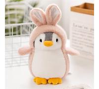 EXQULEG Pingüino de peluche de pingüino, cojín de peluche, diseño de pingüino, de dibujos animados, regalo para niños (rosa1)