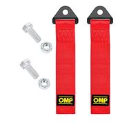 Exsbtay 2 Piezas Correa de Remolque Universal, Correa de Remolque Profesional, Correas de Nylon Remolque, para Parachoques Delantero y Trasero, Cuerda de Remolque Universal Racing (Roja)