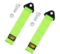 Exsbtay 2 Piezas Correa de Remolque Universal, Correa de Remolque Profesional, Correas de Nylon Remolque, para Parachoques Delantero y Trasero, Cuerda de Remolque Universal Racing (Verde)