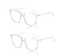 Exsbtay 2 Piezas Gafas Antiluz Azul, Gafas Transparentes Anti Luz Azul, Gafas Filtro Luz Azul Unisex, Montura Ligera para Ordenador, Gaming y TV - Unisex, Anti Fatiga para Lectura