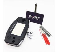 EXSEK Solid Black Edition GBA - Carcasa de repuesto compatible con Gameboy Advance (negro sólido)