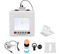 EXSHUING Caja De Luz para Fotografía De Productos, Mini Estudio Fotográfico para Joyería - Plataforma Giratoria Motorizada, Velocidad Y Brillo Ajustables, 3000-5500 K, Piedras Preciosas(TB30)