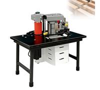 EXSHUING Chapeadora De Cantos Con Encolado De Doble Cara, Máquina Portátil Para Carpintería, Maneja Arcos Y Líneas Rectas Con Depósito De Cola De 1000 Ml Y Velocidad (2-10 M/Min)(Black)