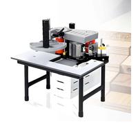 EXSHUING Chapeadora De Cantos Con Encolado De Doble Cara, Para Cantos Rectos Y Curvos, Depósito De 1000 Ml Y Soporte Para Espesores De 0,3-3 Mm, Altura De Sellado De Cantos De 7-60 Mm(White)