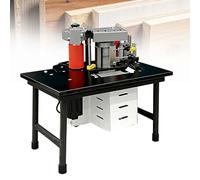 EXSHUING Chapeadora De Cantos Con Encolado De Doble Cara, Para Carpintería, Para Sellado Continuo En Líneas Rectas, Curvas Y Arcos, Con Depósito De 1000 Ml/33,8 Oz Y Velocidad (2-10 M/Min)(Black)