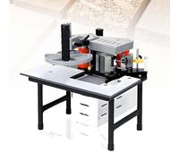 EXSHUING Chapeadora De Cantos Con Encolado De Doble Cara, Para Carpintería, Para Sellado Continuo En Líneas Rectas, Curvas Y Arcos, Con Depósito De 1000 Ml/33,8 Oz Y Velocidad (2-10 M/Min)(White)