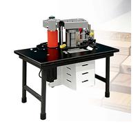 EXSHUING Chapeadora De Cantos Con Encolado De Doble Cara Para Ebanistería, Para Cantos Rectos Y Curvos (Radio ≥40 Mm), Con Depósito De 1000 Ml Y Velocidad Ajustable, Altura De Canto De 7-60 Mm(Black)