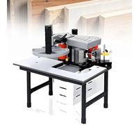 EXSHUING Chapeadora De Cantos Con Encolado De Doble Cara Para Ebanistería, Para Cantos Rectos Y Curvos (Radio ≥40 Mm), Con Depósito De 1000 Ml Y Velocidad Ajustable, Altura De Canto De 7-60 Mm(White)