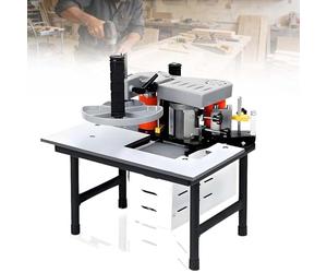 EXSHUING Chapeadora De Cantos Portátil De 1200 W Para Carpintería, Flexible, Portátil/De Sobremesa, Encolado De Doble Cara Para Uniones Fuertes En Curvas. (≥40 Mm/1,57") Y Líneas Rectas(White)