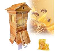 EXSHUING Colmena Flow, Kit De Inicio Automático Con Ventana De Observación, Cosecha Miel Sin Abrir, 4 Cuadros + 6 Cámaras De Cría, Capacidad Para 6000 Abejas, Ideal Para Apicultura Doméstica