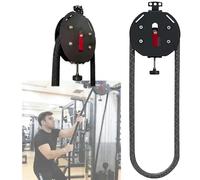 EXSHUING Cuerda Sin Fin Para Ejercicios De Coordinación Corporal, Máquina De Cuerda Infinita Con Tensión Ajustable Mediante Perilla (3-30 Kg), Entrenamiento Hiit Cardio Y Fuerza(Black+Red)