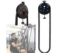 EXSHUING Cuerda Sin Fin Para Ejercicios De Coordinación Corporal, Máquina De Cuerda Infinita Con Tensión Ajustable Mediante Perilla (3-30 Kg), Entrenamiento Hiit Cardio Y Fuerza(Black)