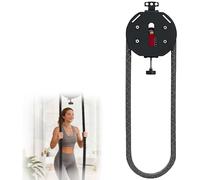 EXSHUING Cuerda Sin Fin Para La Coordinación Corporal, Máquina De Cuerda Infinita Con Cu-erda De 4 M, Instalación Sin Perforaciones Con Gancho En Puerta - Resistencia De 3-30 Kg(Black+Red)