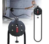 EXSHUING Entrenador De Cuerda Infinita Para Gimnasio En Casa, Máquina De Poleas Con Cable De Resistencia Ajustable 3-30 Kg, Suspensión Para Entrenamiento De Cuerpo Completo, Hiit(Black+Red)