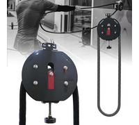 EXSHUING Entrenador De Cuerda Sin Fin, Máquina De Entrenamiento Con Resistencia Ajustable, Siste-ma De Poleas De Cuerda Sin Fin Con Suspensión, Cu-erda De Nylon De Circuito Cerrado(Black+Red)