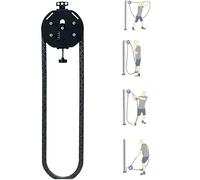 EXSHUING Entrenador De Cuerda Sin Fin Para Gimnasio En Casa, Máquina De Cuerda Infinita, Máquina De Poleas De Cable Con Resistencia Ajustable (3-30 Kg), Para Gimnasio En Casa Para Hiit(Black)