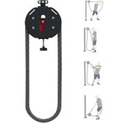 EXSHUING Máquina De Cuerda Infinita, Siste-ma De Poleas Portátil Con Resistencia Ajustable De 3-30 Kg, Entrenador De Cuerda Sin Fin Para Entrenamiento De Cuerpo Completo: Brazos, Espalda(Black+Red)