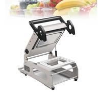 EXSHUING Máquina Selladora De Bandejas De Alimentos De Acero Inoxidable, Operación Manual De Calidad Comercial, Equipada Con Un Mango Que Ahorra Esfuerzo, Ancho De Película De 260 * 180 Mm