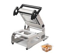 EXSHUING Máquina Selladora Manual De Envases De Alimentos, Máquina Selladora De Bandejas De Acero Inoxidable, Ancho De Película De 260*180 Mm, Diseño Compacto, Una Herramienta Esencial Para Servicios