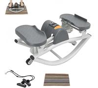 EXSHUING Mini Stepper Lateral, Stepper Compacto con Balanceo Lateral para Ejercicios Portátiles En Casa, Siste-ma Hidráulico Silencioso Y Monitor LCD Inteligente, Peso Máximo 120 Kg (264 LB)(Gray)