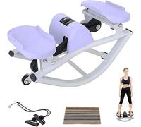 EXSHUING Mini Stepper Lateral, Stepper Compacto con Balanceo Lateral para Ejercicios Portátiles En Casa, Siste-ma Hidráulico Silencioso Y Monitor LCD Inteligente, Peso Máximo 120 Kg (264 LB)(Purple)