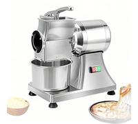 EXSHUING Rallador De Queso Eléctrico Comercial De Alta Resistencia, 900 W, Trituradora De Alimentos De Acero Inoxidable Ralladora De Queso Con Cubo, 60 Kg/132 Lb/H - Para Queso En Bloque